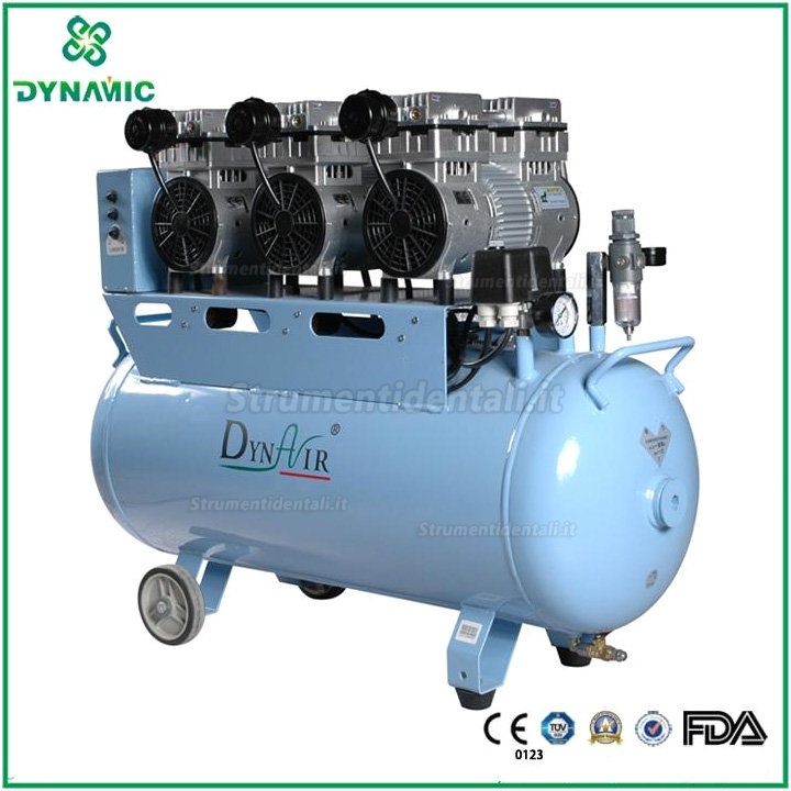 Dynamic DA7003 Compressore senza olio silenziato odontoiatrico 2250W 70L